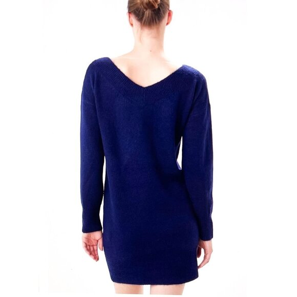 Lolë Evelyn Sweater Dress Amalfi Blue Size Small - Picture 2 of 14